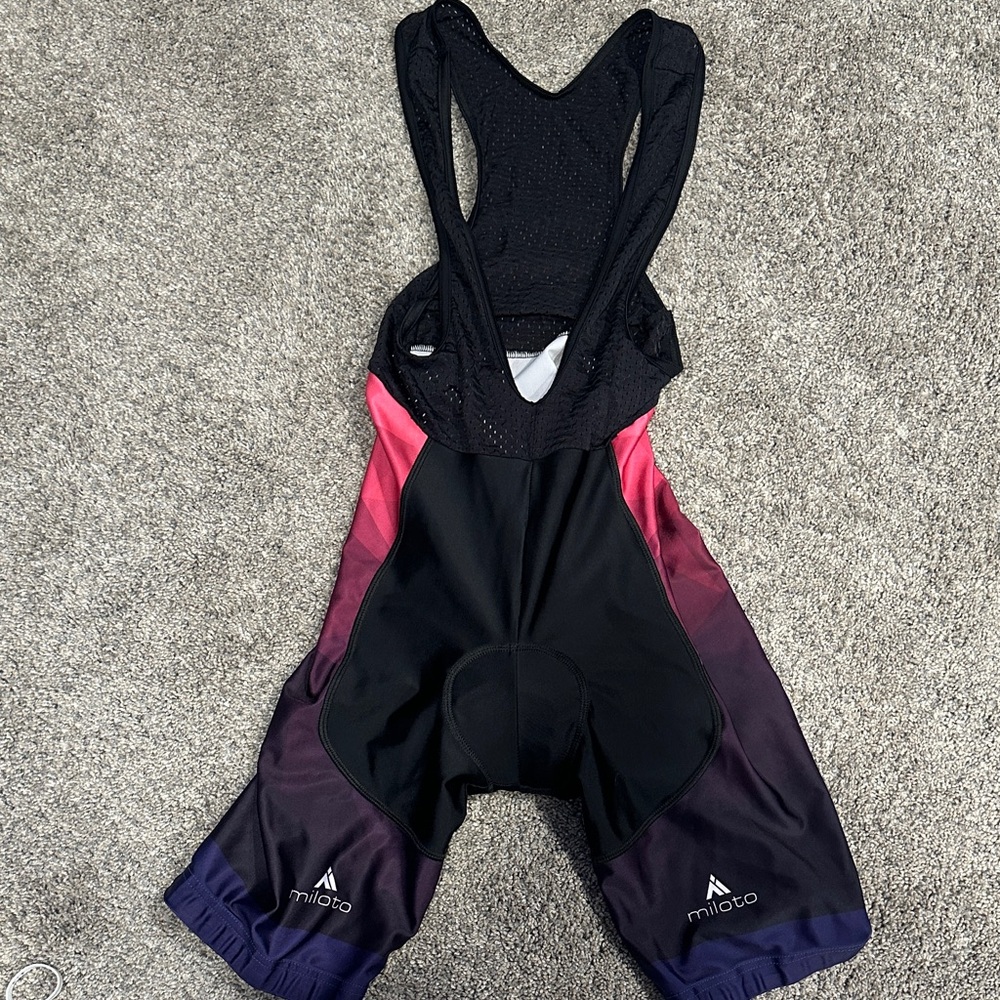 Miloto Cycling Bib Shorts Black and Pink